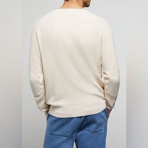 Onia Waffle Cotton Cashmere Set (Sweater+ cap) Size M. - Picture 2 of 13